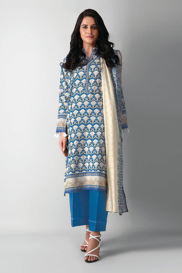 A21329 Blue Khaadi Autumn Collection 2021